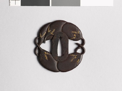 Tsuba with five nasubi, or egg fruitsfront