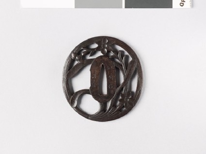 Tsuba with narcissus plantfront