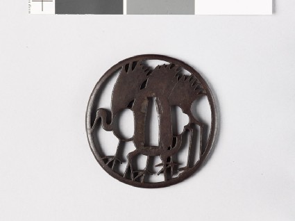 Tsuba with three cranesfront