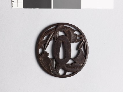 Tsuba with fukiyose, or autumn debrisfront