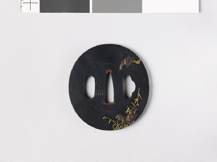 Tsuba with three egretsfront