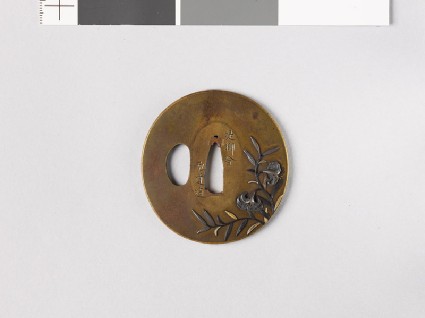 Tsuba with tiger lilyfront