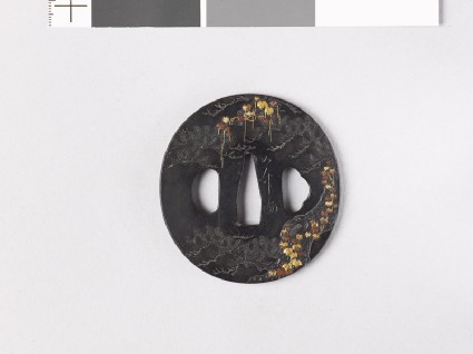 Tsuba with pine tree and creepersfront
