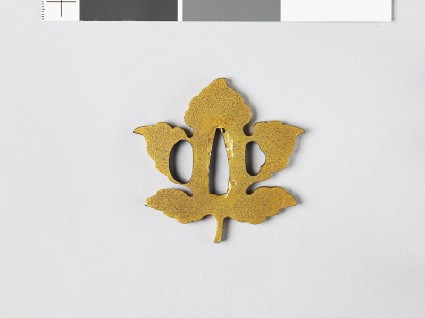 Tsuba in the form of a mulberry leaffront