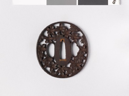 Tsuba with cherry blossomsfront