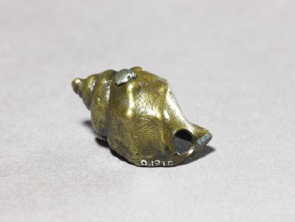 Ojime in the form of a conch shelloblique