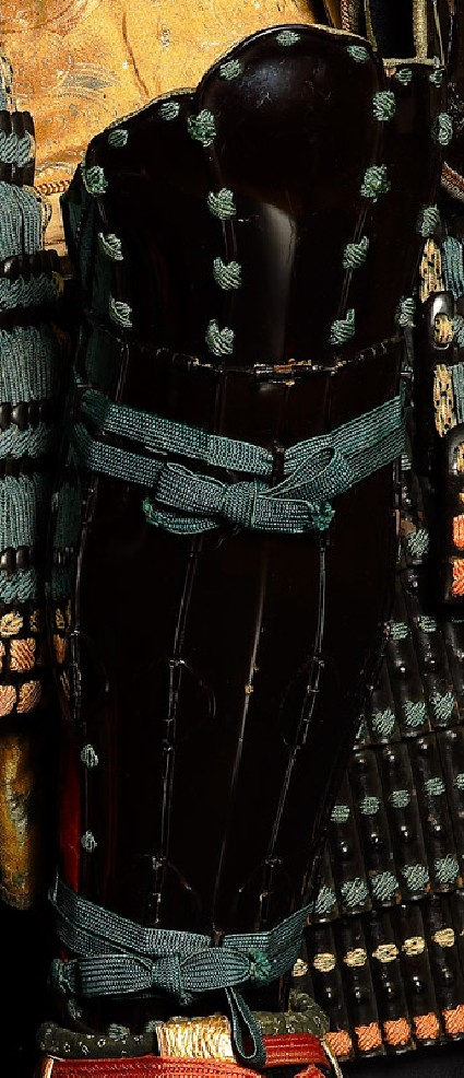 Shin guard from a samurai’s ceremonial suit of armouroblique