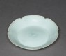 White ware dish with lobed lip (oblique)