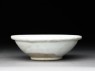 White ware bowl with thick rolled rim (side)