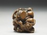 Netsuke in the form of Raiden, the god of thunder (side)