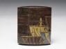 Inrō with gold and silver sails (back)