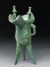 Ritual wine vessel, or jue, with thunder-scroll pattern (side)