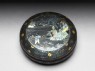Lacquered box with figures in a landscape (oblique)