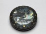 Lacquered box with figures in a landscape (oblique)
