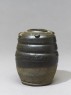 Dark brown glazed dragon jar (oblique)