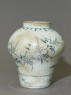 Jar with a bird on a prunus spray (side)