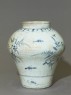 Jar with a bird on a prunus spray (side)