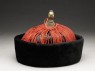 Silk and velvet hat used for official occasions (oblique)