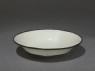 White ware dish with lotus decoration (oblique)