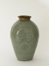 Greenware vase with floral decoration (side)