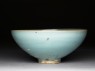 Large bowl with blue glaze (side)