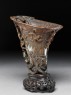 Rhinoceros horn libation cup with bronze-style decoration (side)