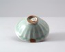Greenware bowl with lotus petals (oblique)