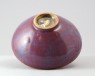 Bowl with blue and purple glazes (oblique)
