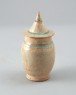 White ware funerary jar and lid (oblique)